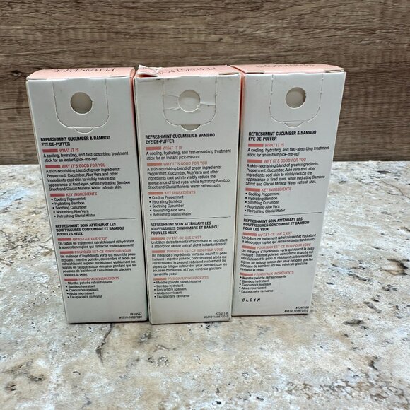 Lot Of 3 Physicians Formula Refreshmint Cucumber & Bamboo Eye De-Puffer, PF10567 - Picture 2 of 8